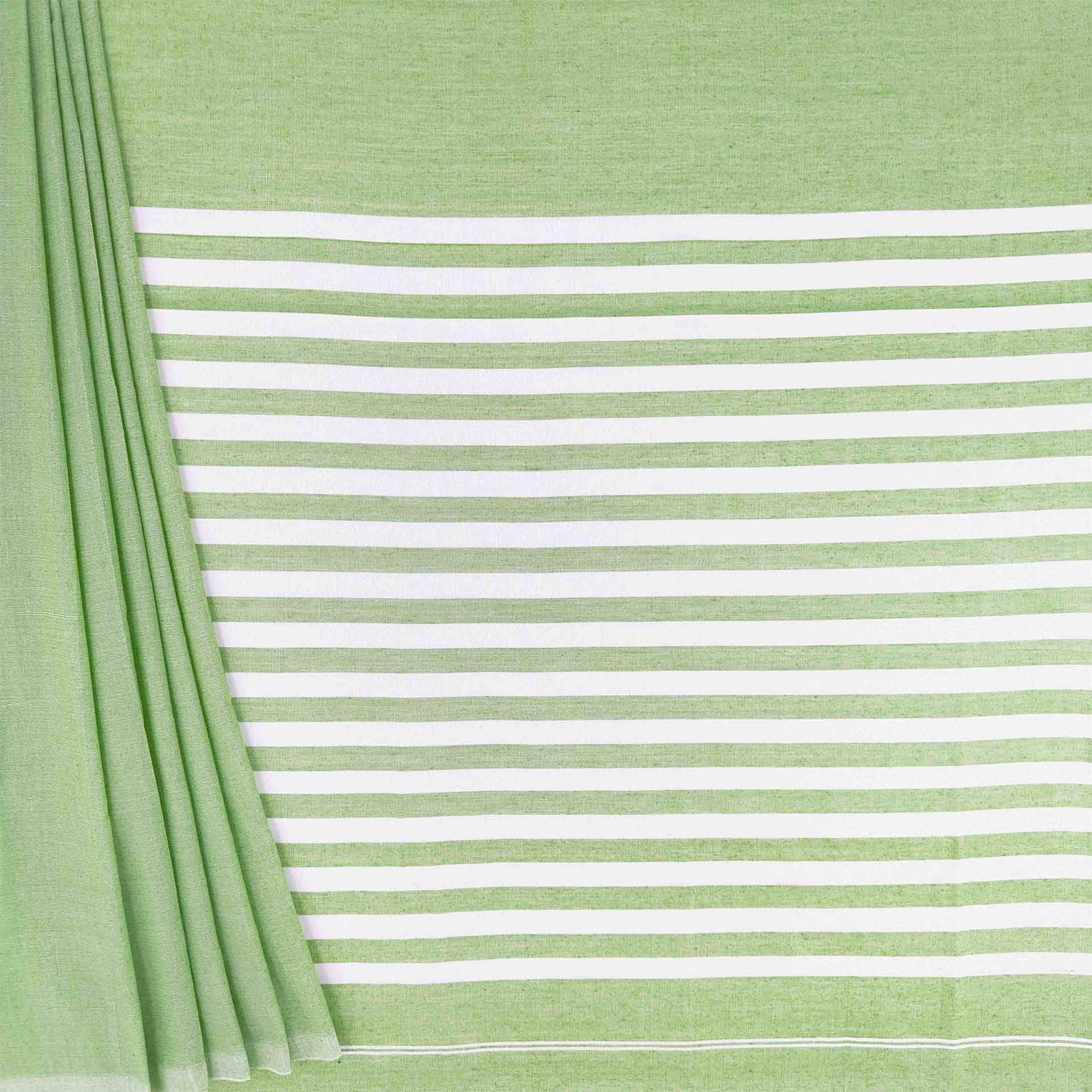 Khadi Cotton Saree - Green