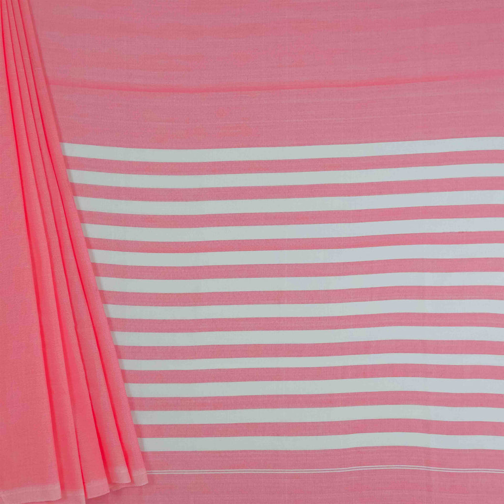 Khadi Cotton Saree - Pink