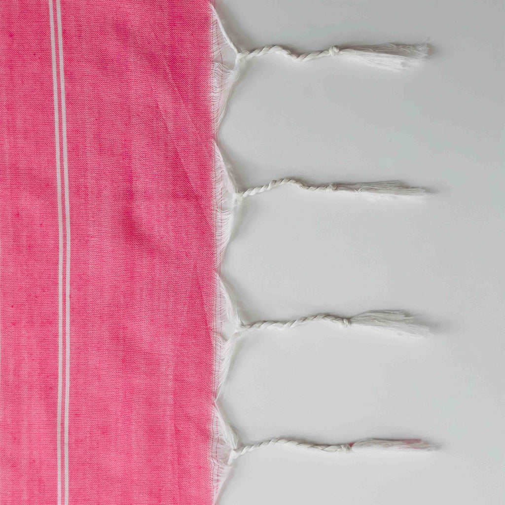 Khadi Cotton Saree - Pink