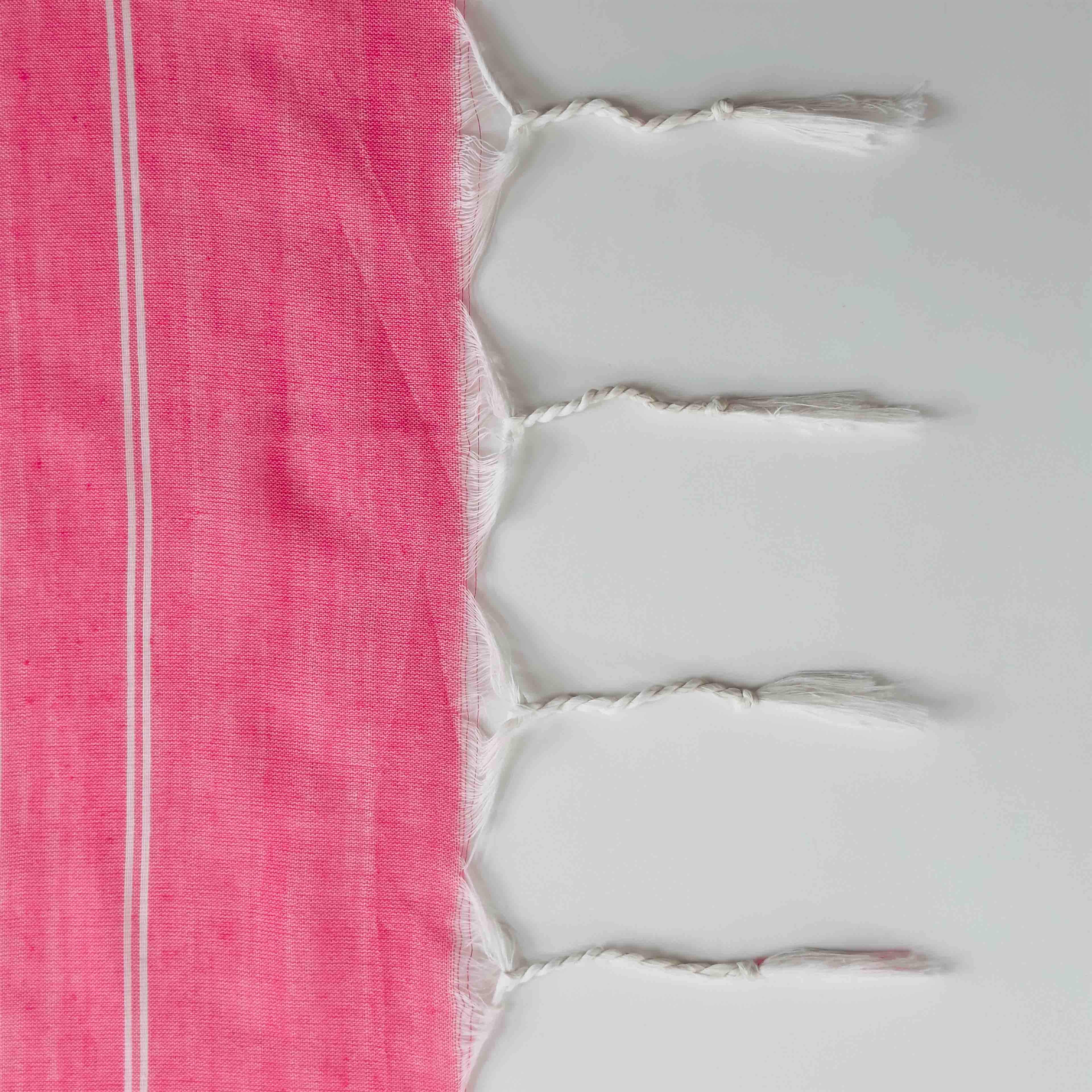 Khadi Cotton Saree - Pink