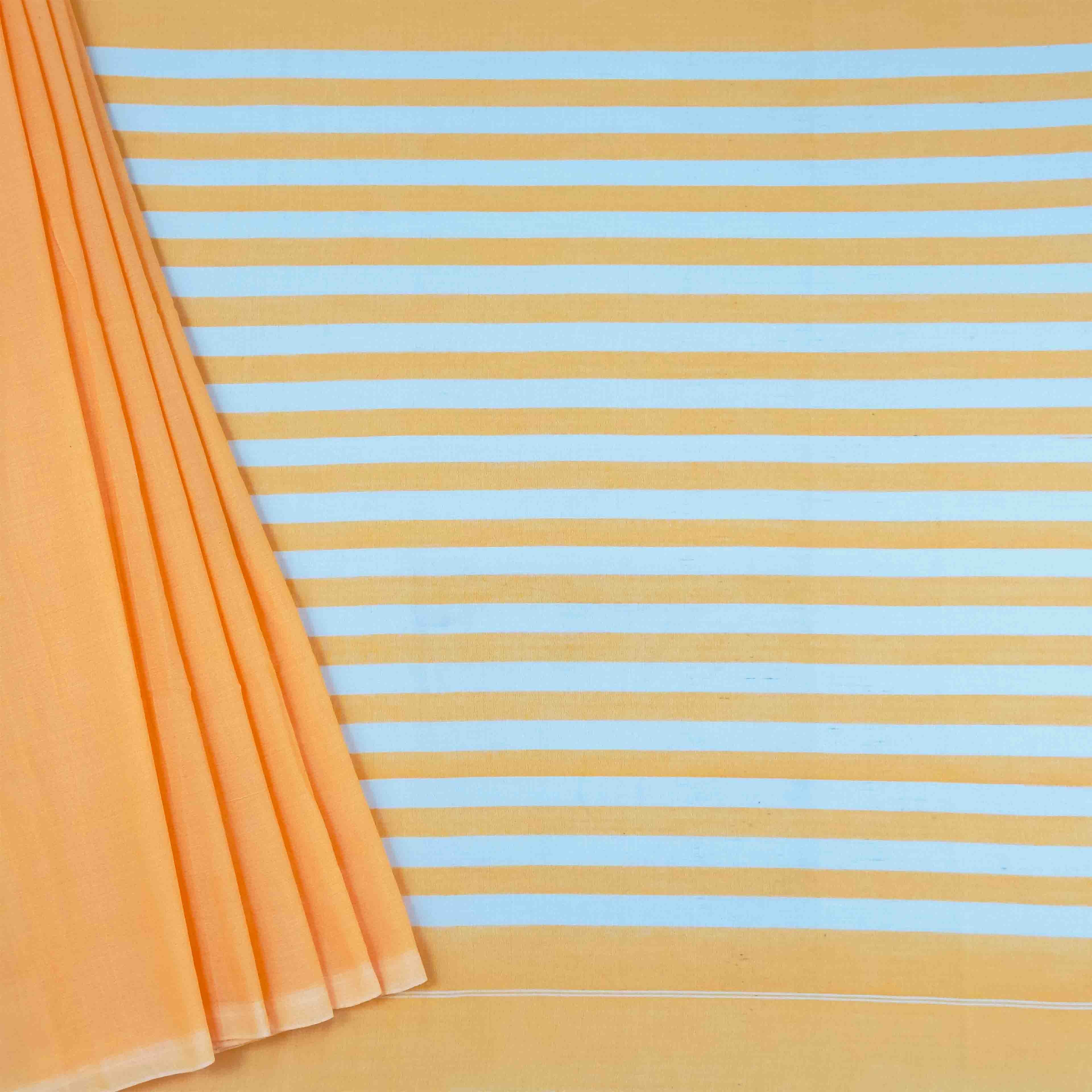 Khadi Cotton Saree - Yellow