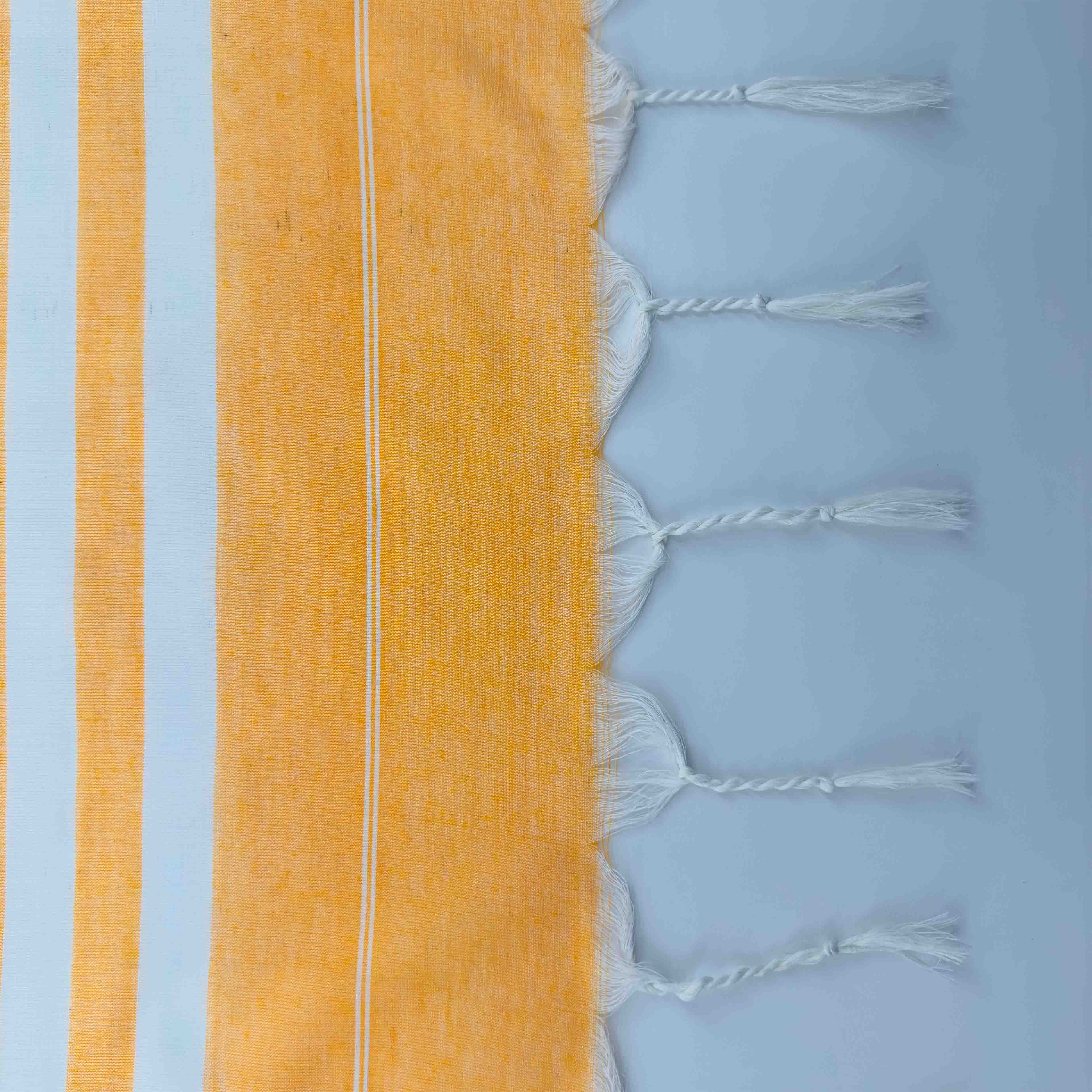 Khadi Cotton Saree - Yellow