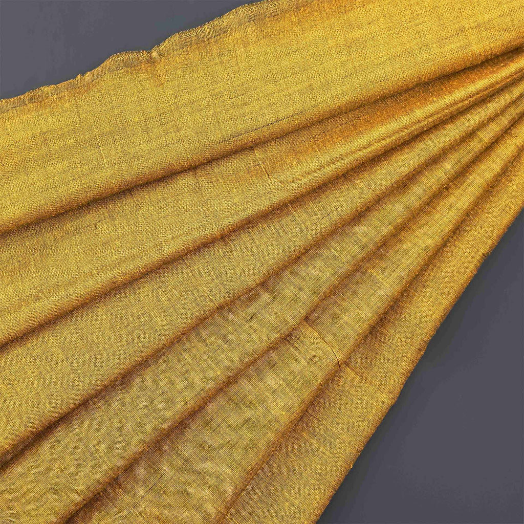 Khadi Cotton Saree - Pink and Yellow