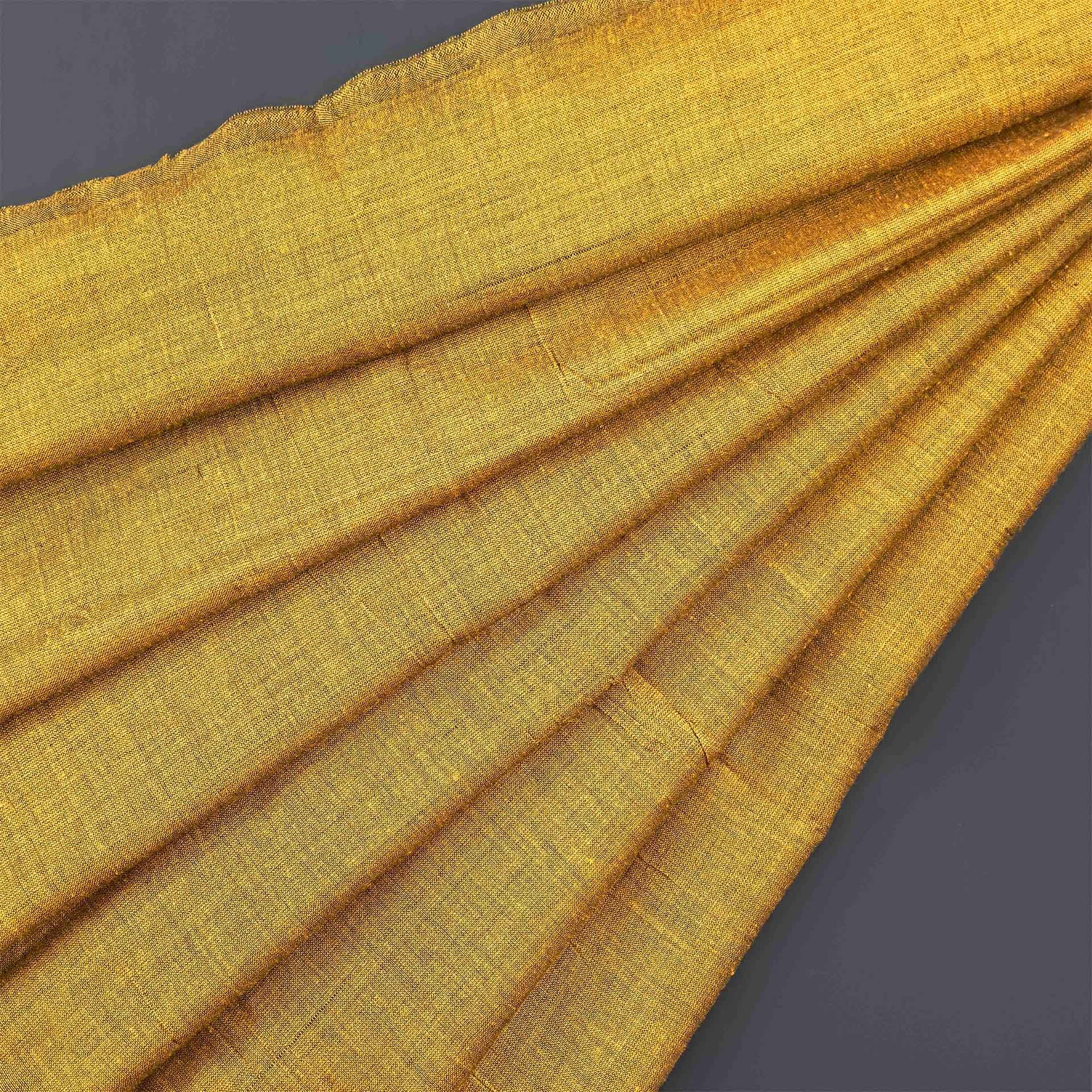 Khadi Cotton Saree - Pink and Yellow