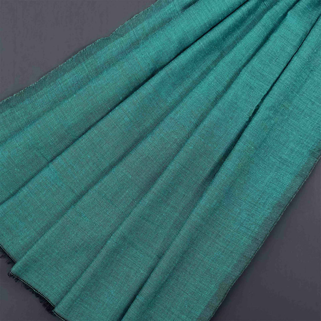 Khadi Cotton Saree - Blue and Yellow