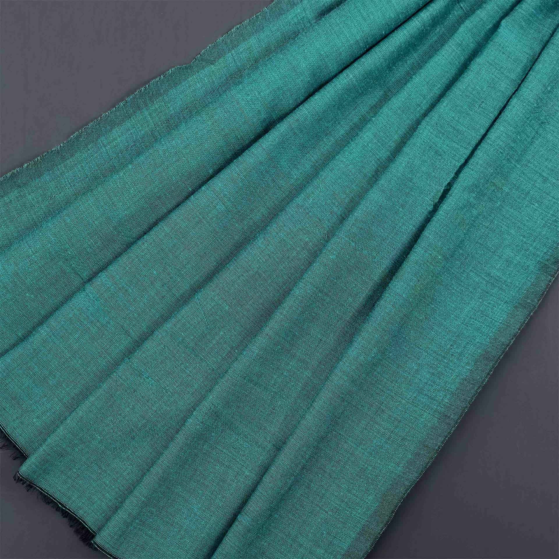 Khadi Cotton Saree - Blue and Yellow