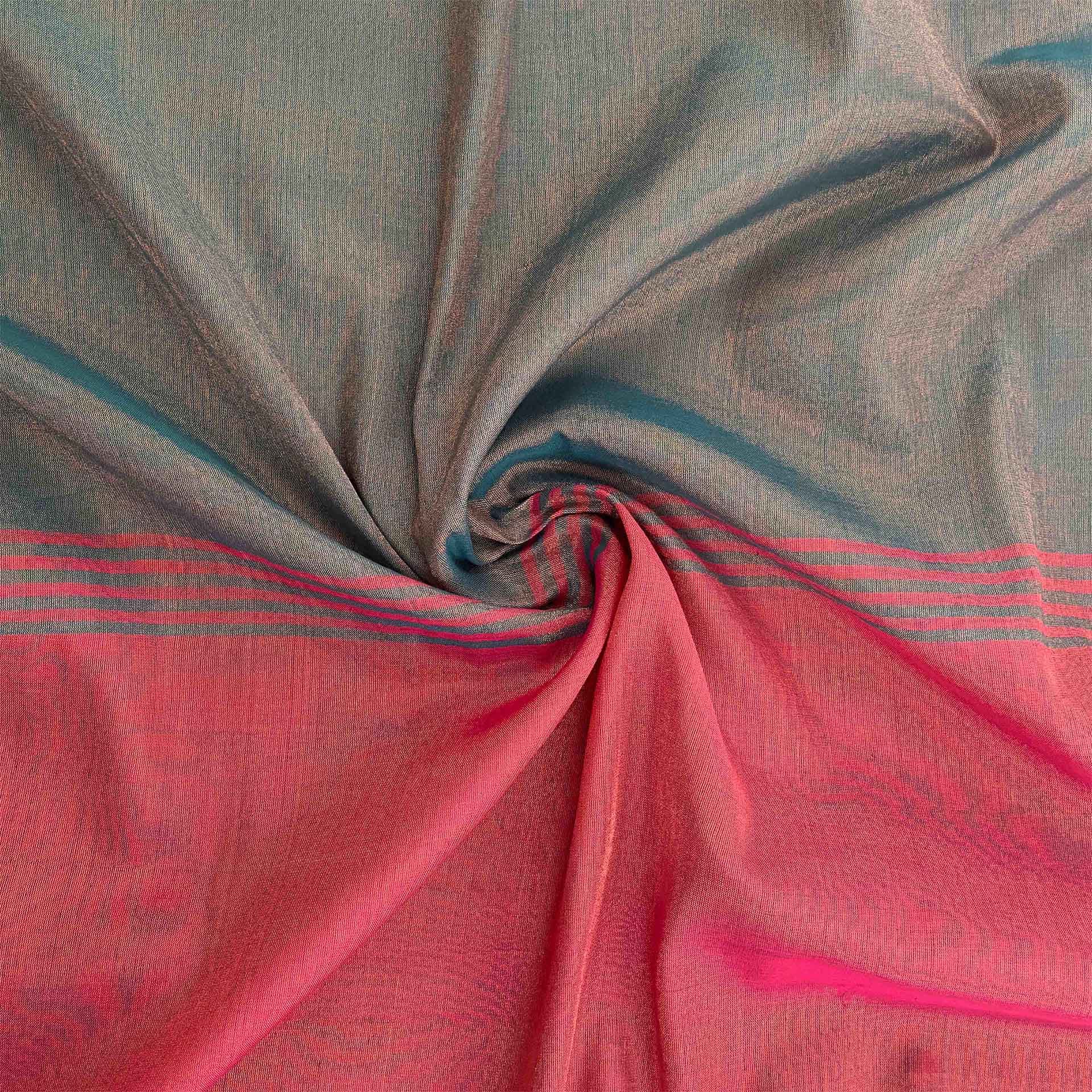 Khadi Cotton Saree - Temple Border