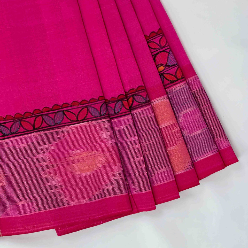Tripura Silk Saree - Madhubani Painting